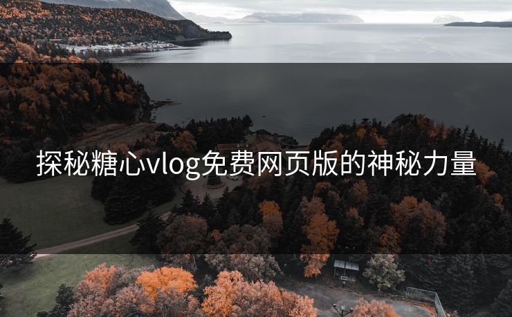 探秘糖心vlog免费网页版的神秘力量