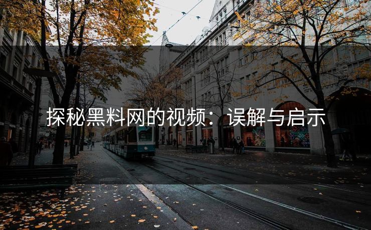探秘黑料网的视频：误解与启示